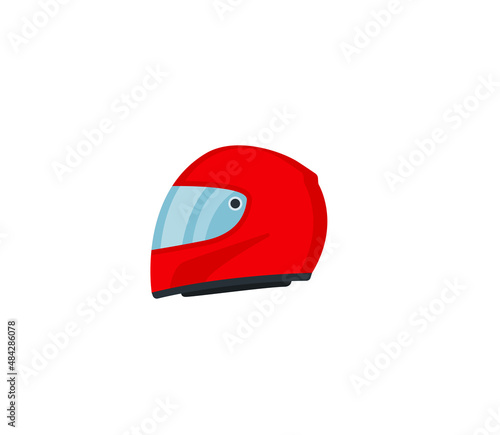 Race helmet vector isolated icon. Emoji illustration. Race helmet vector emoticon