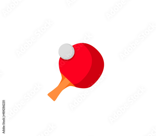 Table tennis vector isolated icon. Emoji illustration. Ping pong vector emoticon