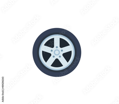 Car wheel vector isolated icon. Emoji illustration. Car wheel vector emoticon