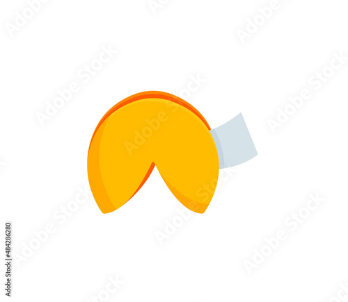 Fortune Cookie vector isolated icon. Emoji illustration. Fortune Cookie vector emoticon