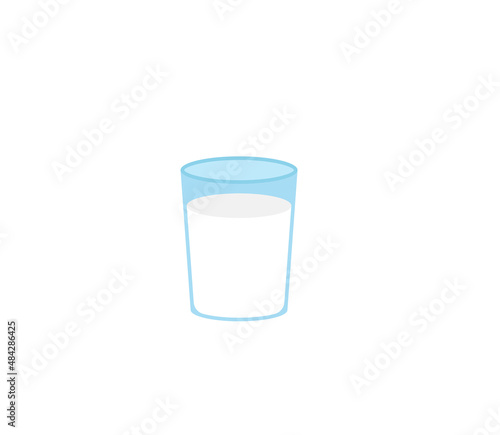 Milk glass vector isolated icon. Emoji illustration. Milk glass vector emoticon