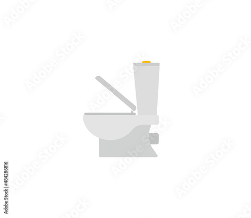 Toilet bowl vector isolated icon. Emoji illustration. Toilet vector emoticon