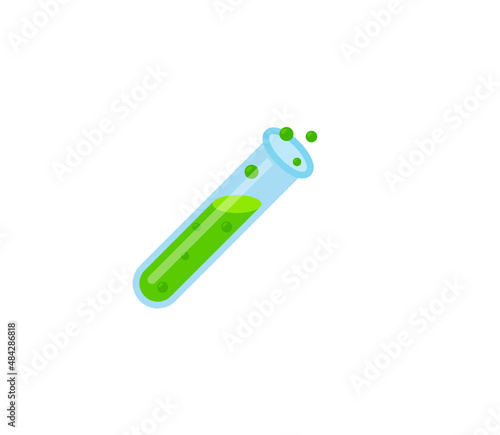 Test tube vector isolated icon. Emoji illustration. Test tube vector emoticon