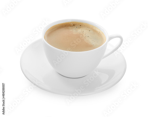 Cup of tasty coffee isolated on white © New Africa