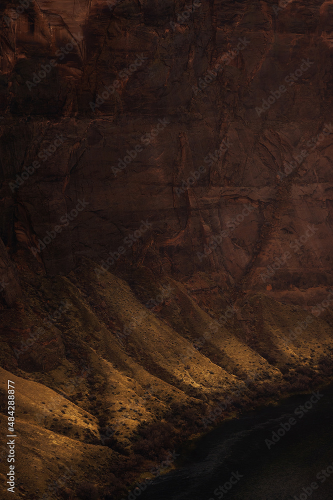 Horseshoe Bend in Arizona. Reddish landscape of the grand canyon