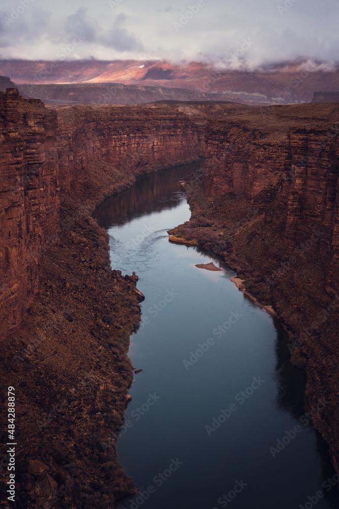 Marble Canyon in Arizona. Reddish landscape of the grand canyon