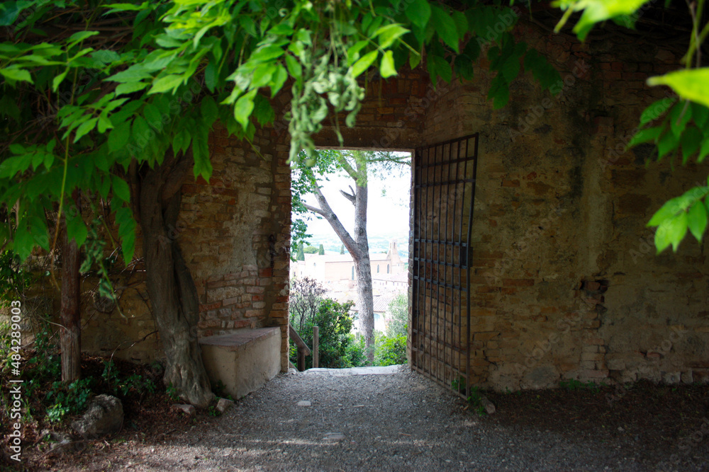 medieval secret passages hidden between walls and nature