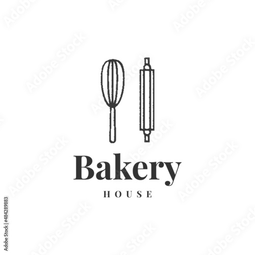Bakery production logo template design