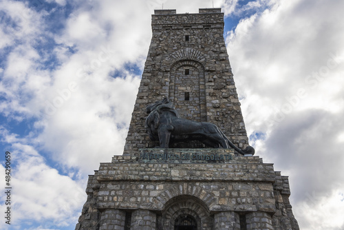 Monument of Freedom located on a Mount Stoletov on Shipka Pass in Bulgaria