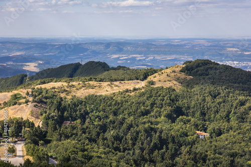 Balkan Mountains seen from Shipka Pass in Bulgarka nature park, Bulgaria