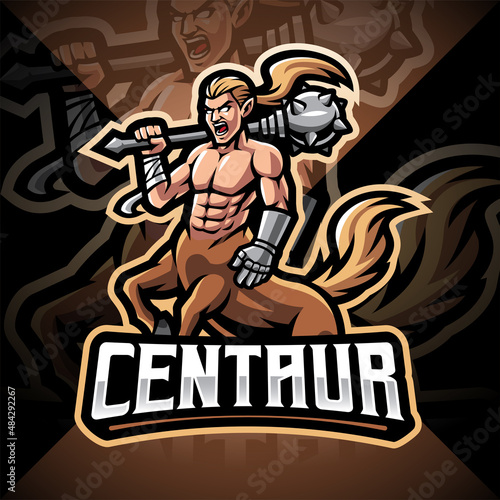 Centaur esport mascot logo design