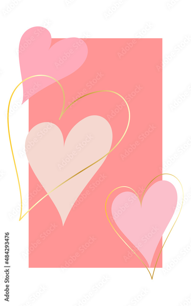 Valentine's day card with a romantic phrase about love isolated on white background. Vector Illustration - Vector