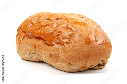 deciduous big kraftkorn bread on white background