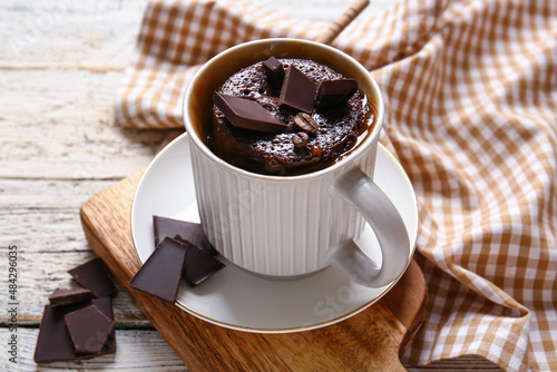 Cup with tasty chocolate br...