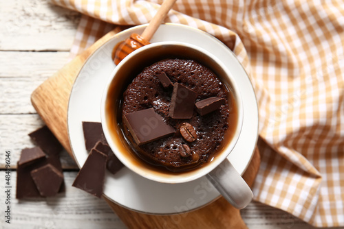 Cup with tasty chocolate br...