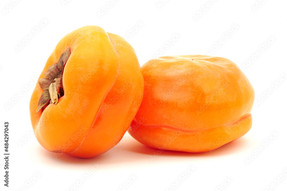 persimmon on a white background