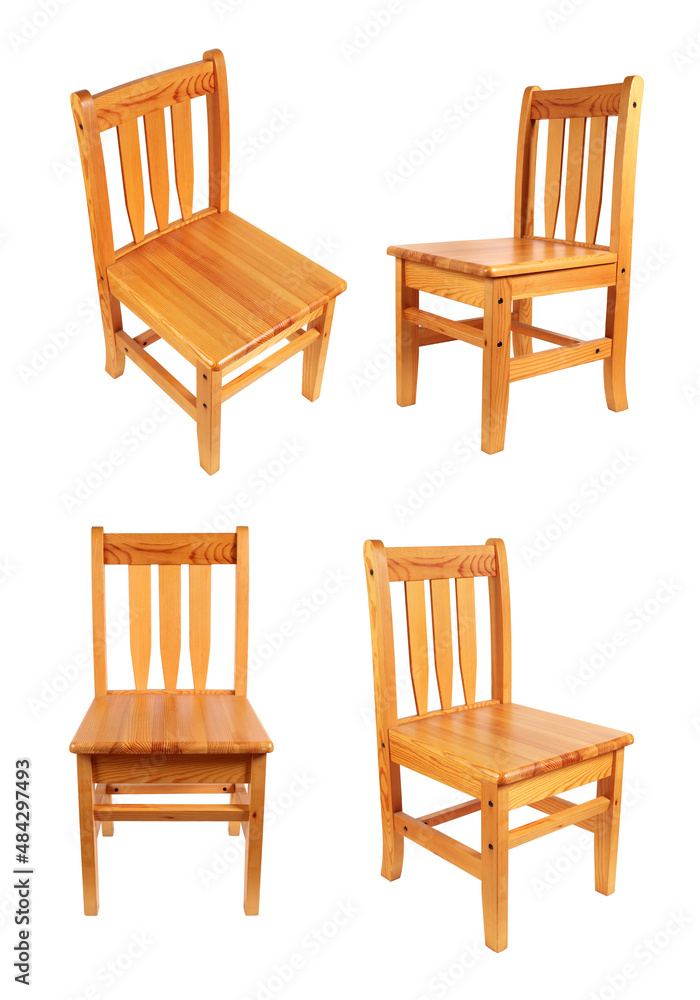 Wooden chair on white background Wooden chair on white background