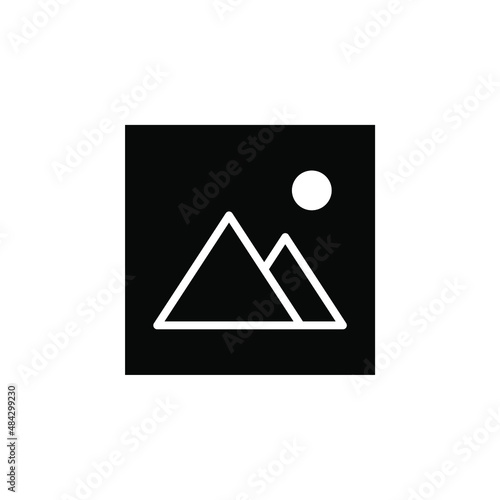 Picture, Gallery, Image Solid Icon Vector Illustration Logo Template. Suitable For Many Purposes.