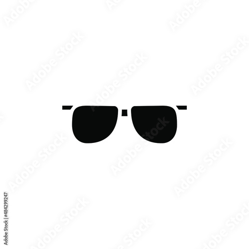 Glasses, Sunglasses, Eyeglasses, Spectacles Solid Icon Vector Illustration Logo Template. Suitable For Many Purposes.
