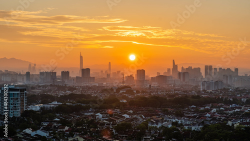 Wallpaper Mural Sunrise in the city, Kuala Lumpur Torontodigital.ca