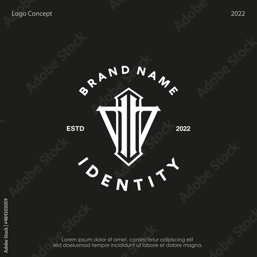 Abstract modern symbol design concept for identity, business and company. Vector photo