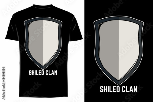 Foto Shield clan vector t shirt mockup retro vintage
