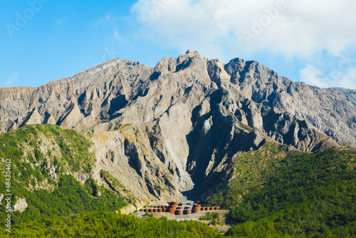 湯平展望所から見る桜島	