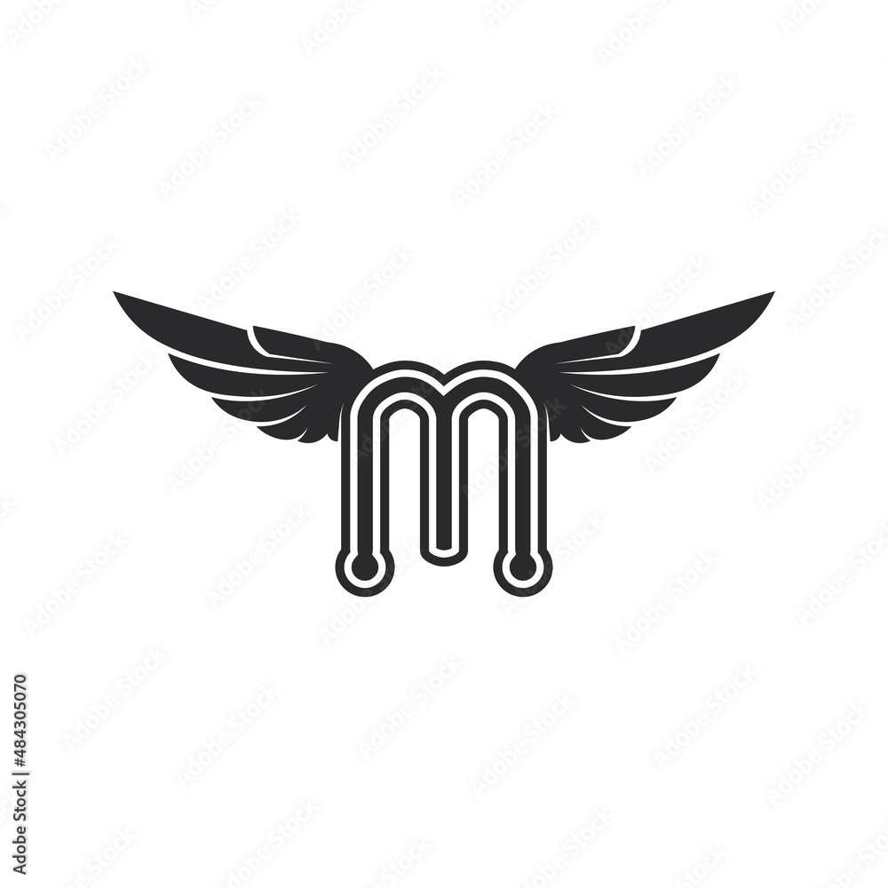 M Letter  and font Logo Template symbol and design logo identity 