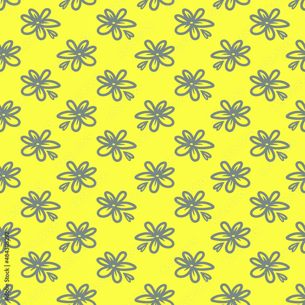 seamless background with yellow flowers seamless background with yellow flowers