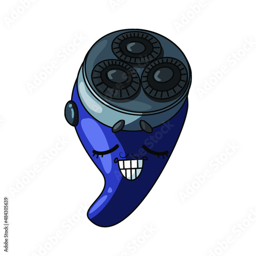 vector illustration household appliances trimmer shaver for men 