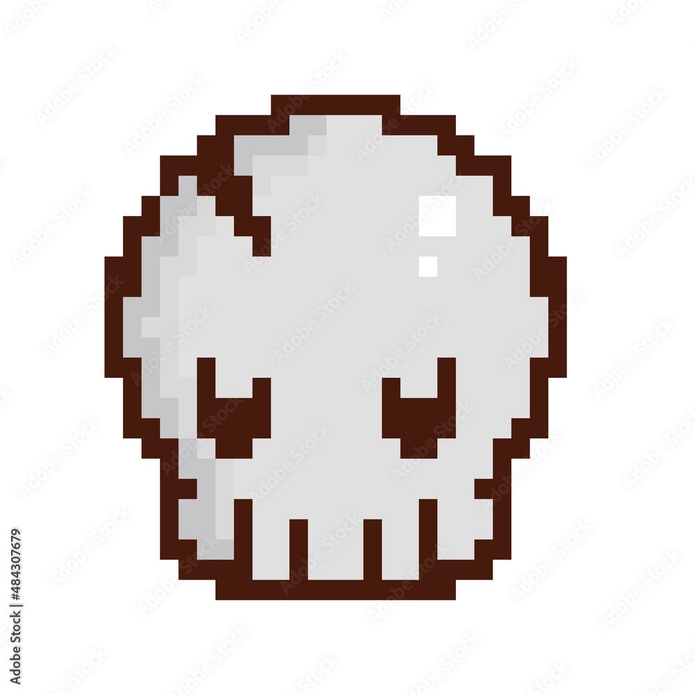 skull pixel icon skull pixel icon