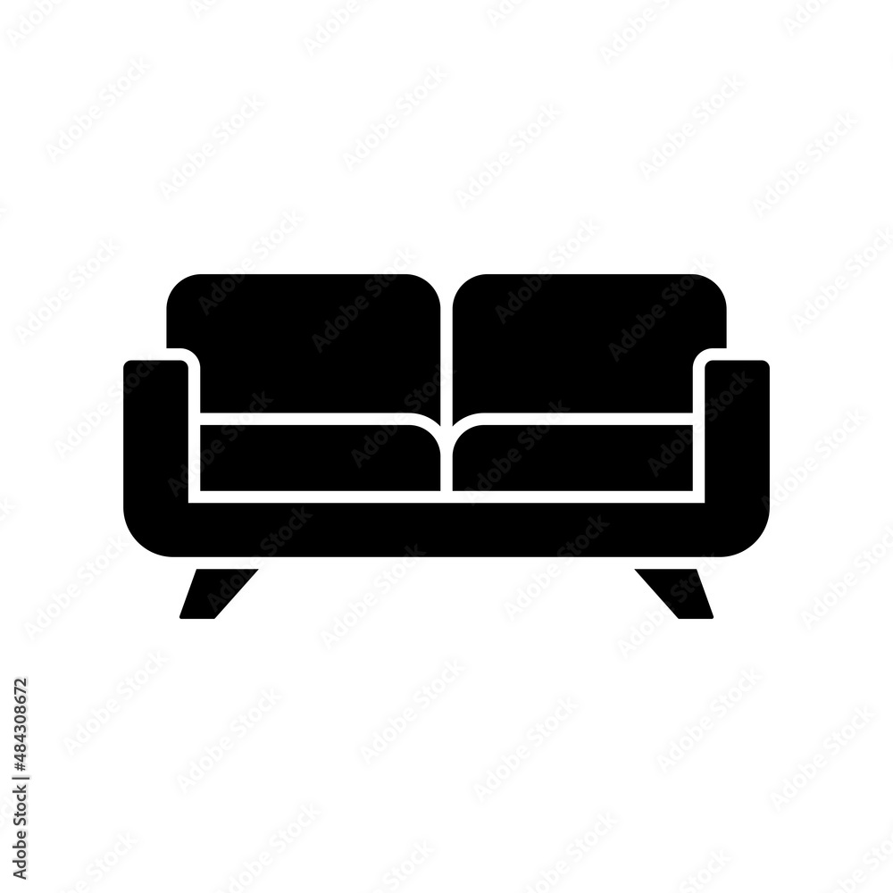 sofa home furniture icon vector sofa home furniture icon vector