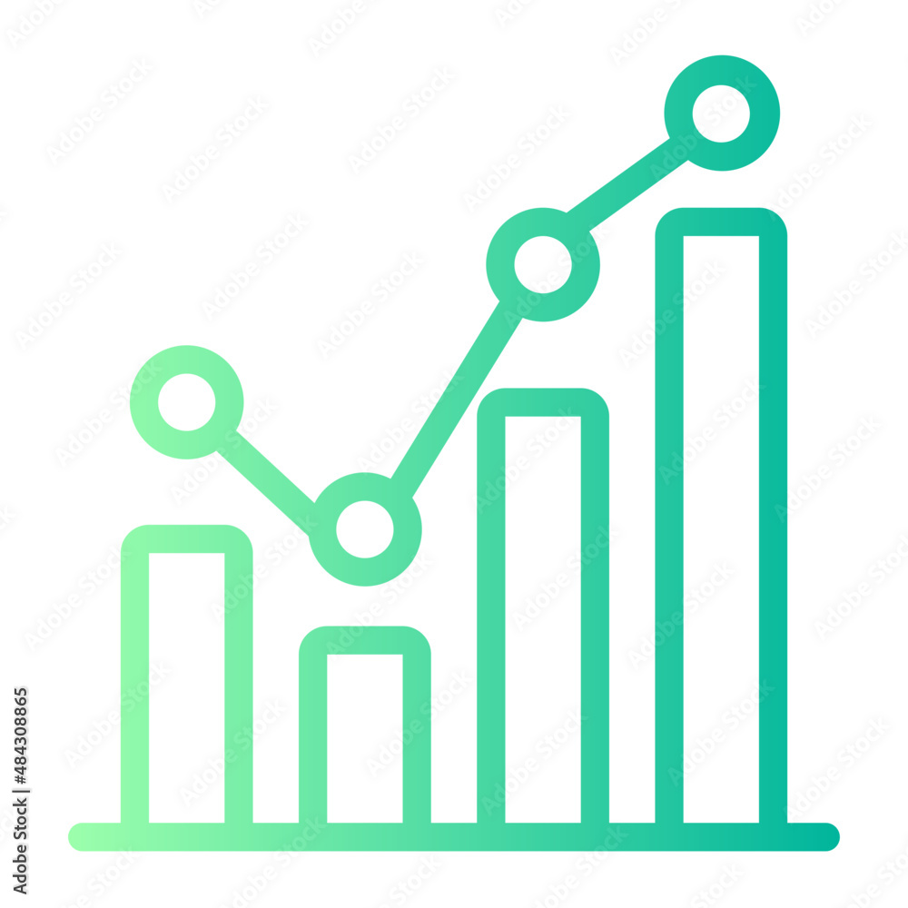 bar graph gradient icon bar graph gradient icon