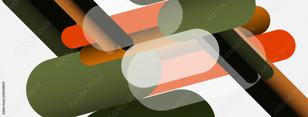 Abstract background. Round shapes, lines compositions on grey backdrop. Vector illustration for wallpaper banner background or landing page Abstract background. Round shapes, lines compositions on grey backdrop. Vector illustration for wallpaper banner background or landing page