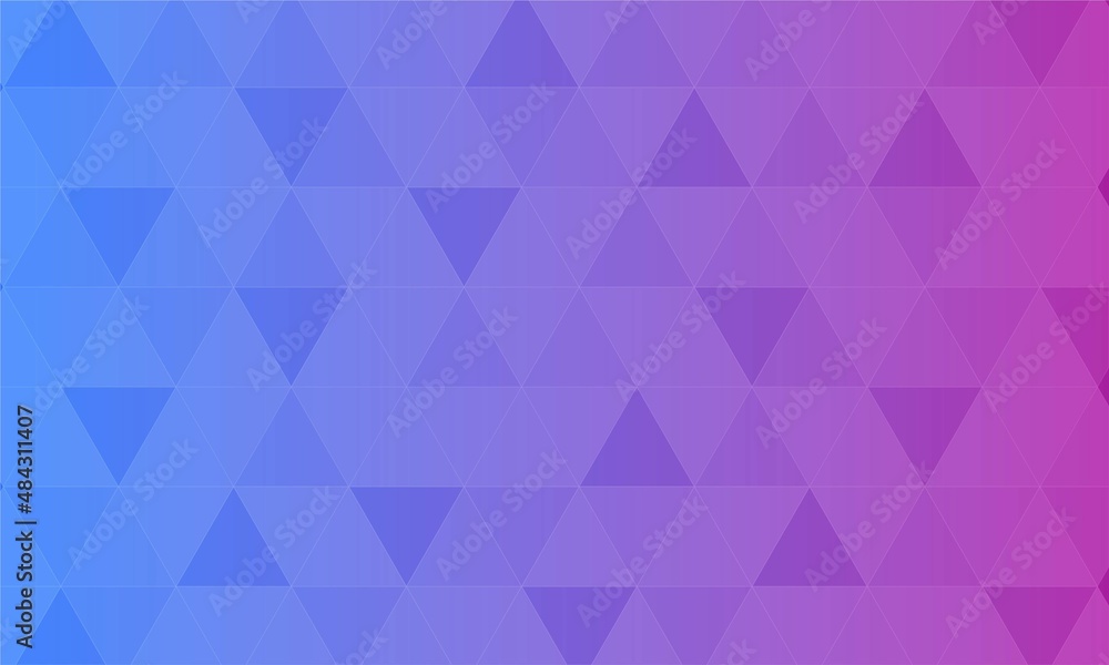 Obraz premium Purple triangular background, geometric wallpaper with gradient for presentation
