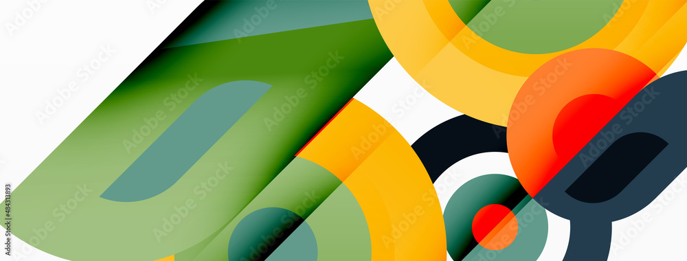 Rings and circles geometric abstract background for wallpaper, banner, backdrop Rings and circles geometric abstract background for wallpaper, banner, backdrop