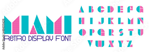 90s 80s Style Geometric Font. Bauhaus Modern Typography. Font for events, promotions, logos, banner, monogram and poster
