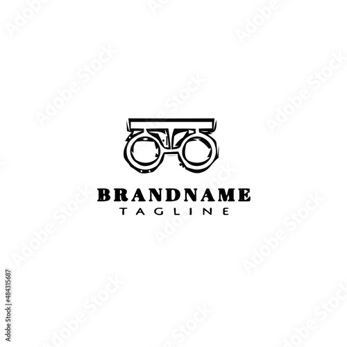 eye doctor logo cartoon icon design template cute isolated vector illustration