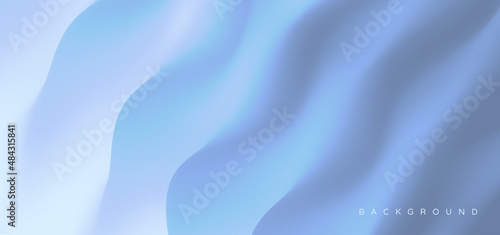 Blue abstract wavy background for banner, flyer and poster. Dynamic effect. Vector illustration. Cover design template. Can be used for advertising, marketing or presentation.