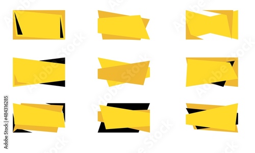 text holder collection set, unique, creative, attractive text box vector.
