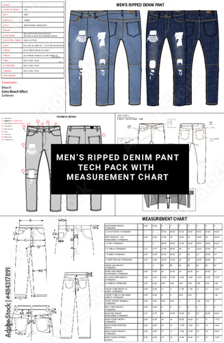Denim Pant tech pack 