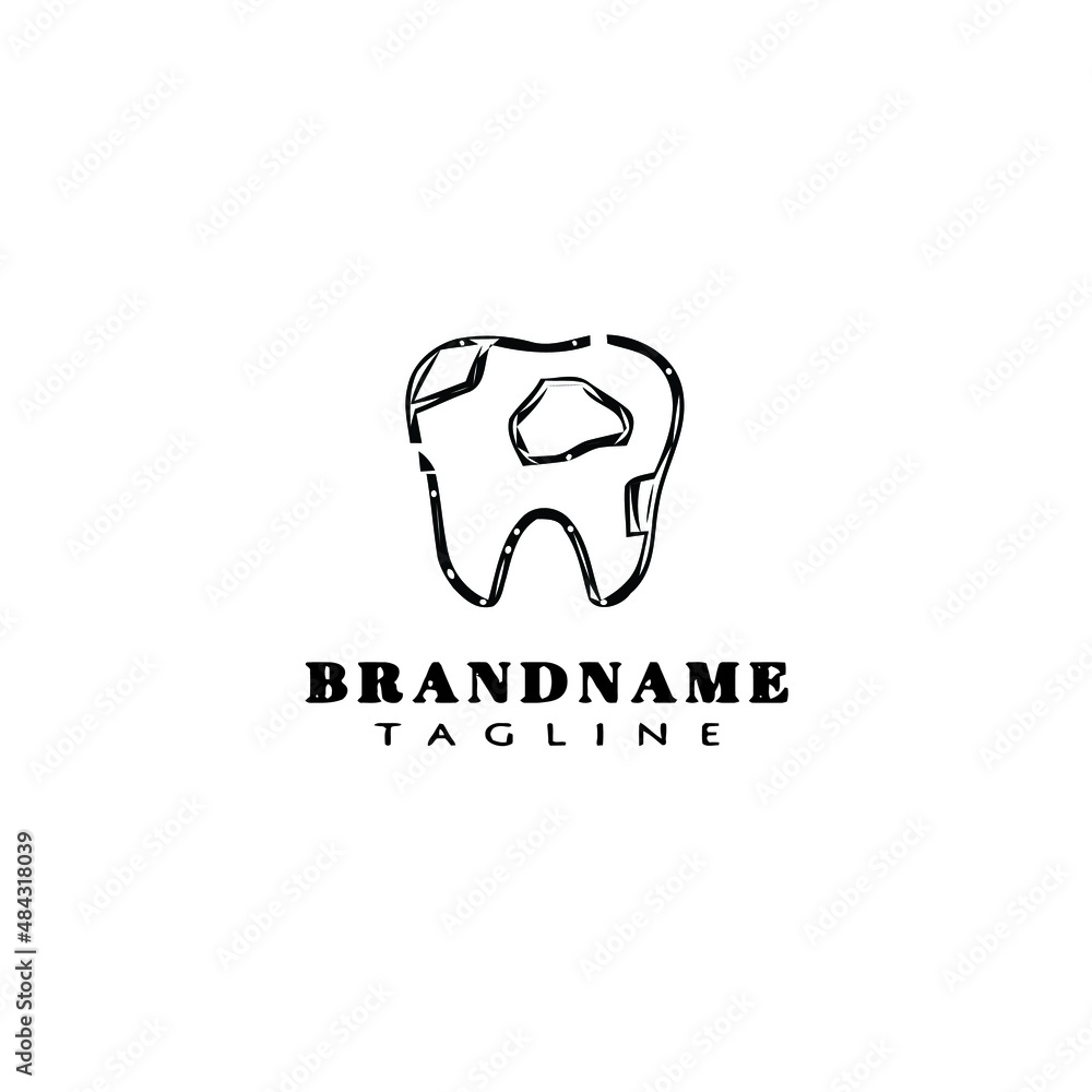 teeth logo cartoon icon design template black isolated vector illustration teeth logo cartoon icon design template black isolated vector illustration
