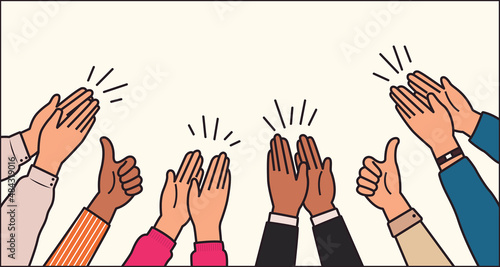 Wallpaper Mural claps together cartoon vector icon illustration logo mascot hand drawn concept trandy cartoon Torontodigital.ca