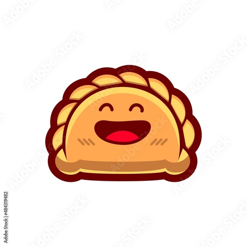 illustration of a happy pie