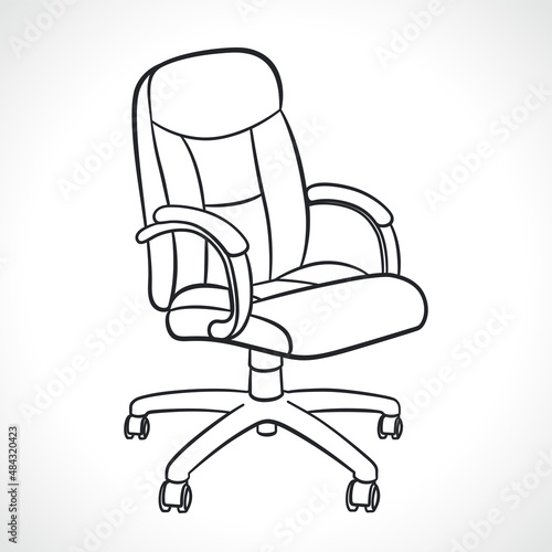 office chair contour illustration design