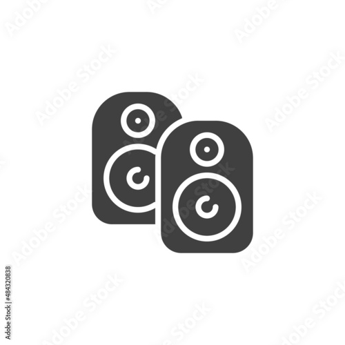 Computer speakers vector icon