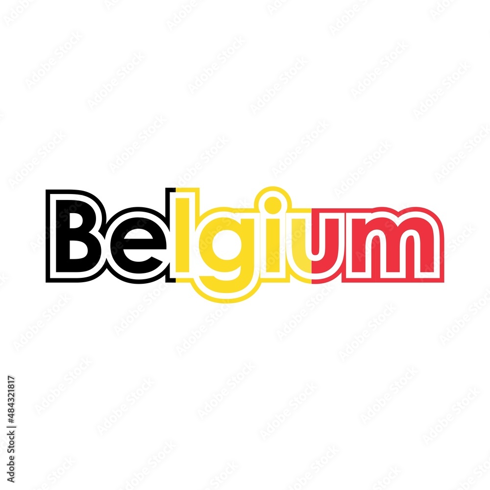 Belgium flag font vector graphics Belgium flag font vector graphics