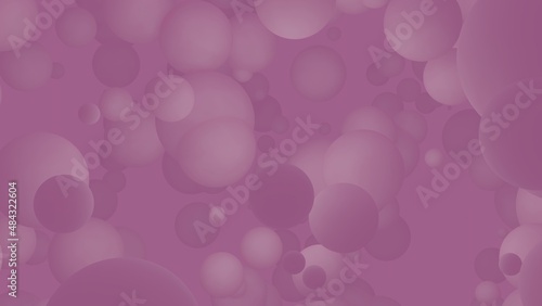 Spreading pink ball with pink background (3D Rendering)