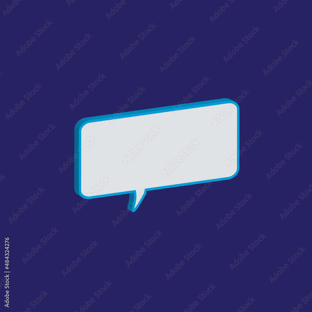 SPEECH BUBBLE 3D VECTOR DESIGN ILLUSTRATION SPEECH BUBBLE 3D VECTOR DESIGN ILLUSTRATION