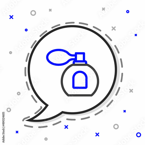 Line Perfume icon isolated on white background. Colorful outline concept. Vector
